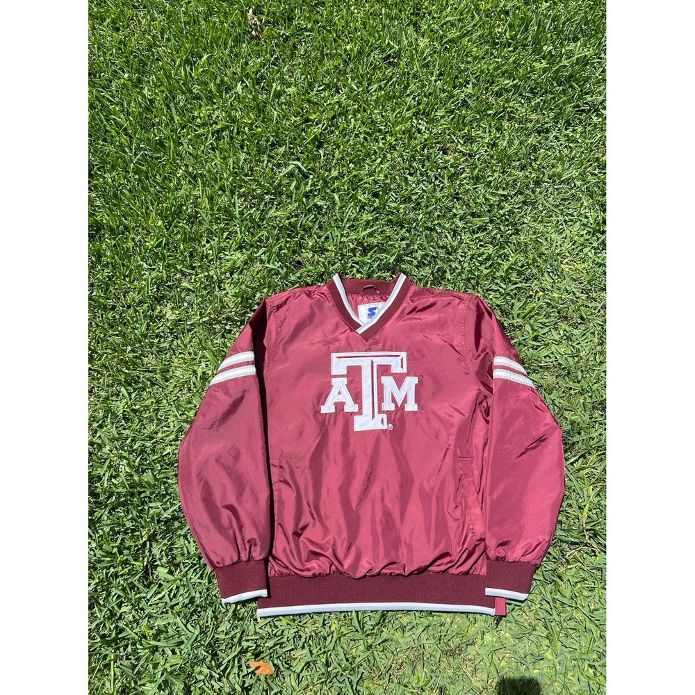 Texas A&M Starter Windbreaker Mens Large Maroon ATM
